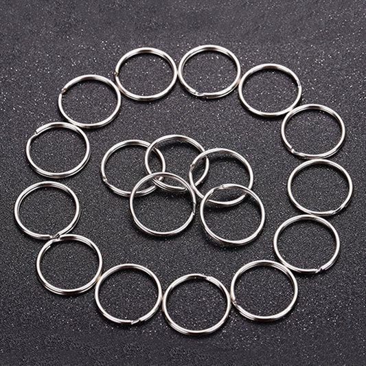 60pcs Stainless Steel Key Holder Split Scuba Rings Keyring Keychain Keyfob 25mm