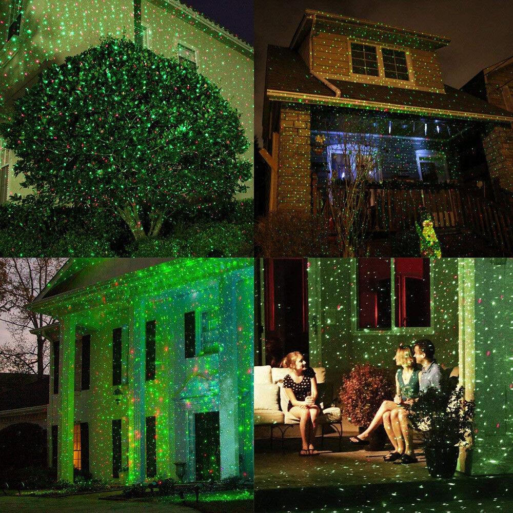 Waterproof Outdoor Projector Christmas Lights Laser Projection Light Xmas Lamps