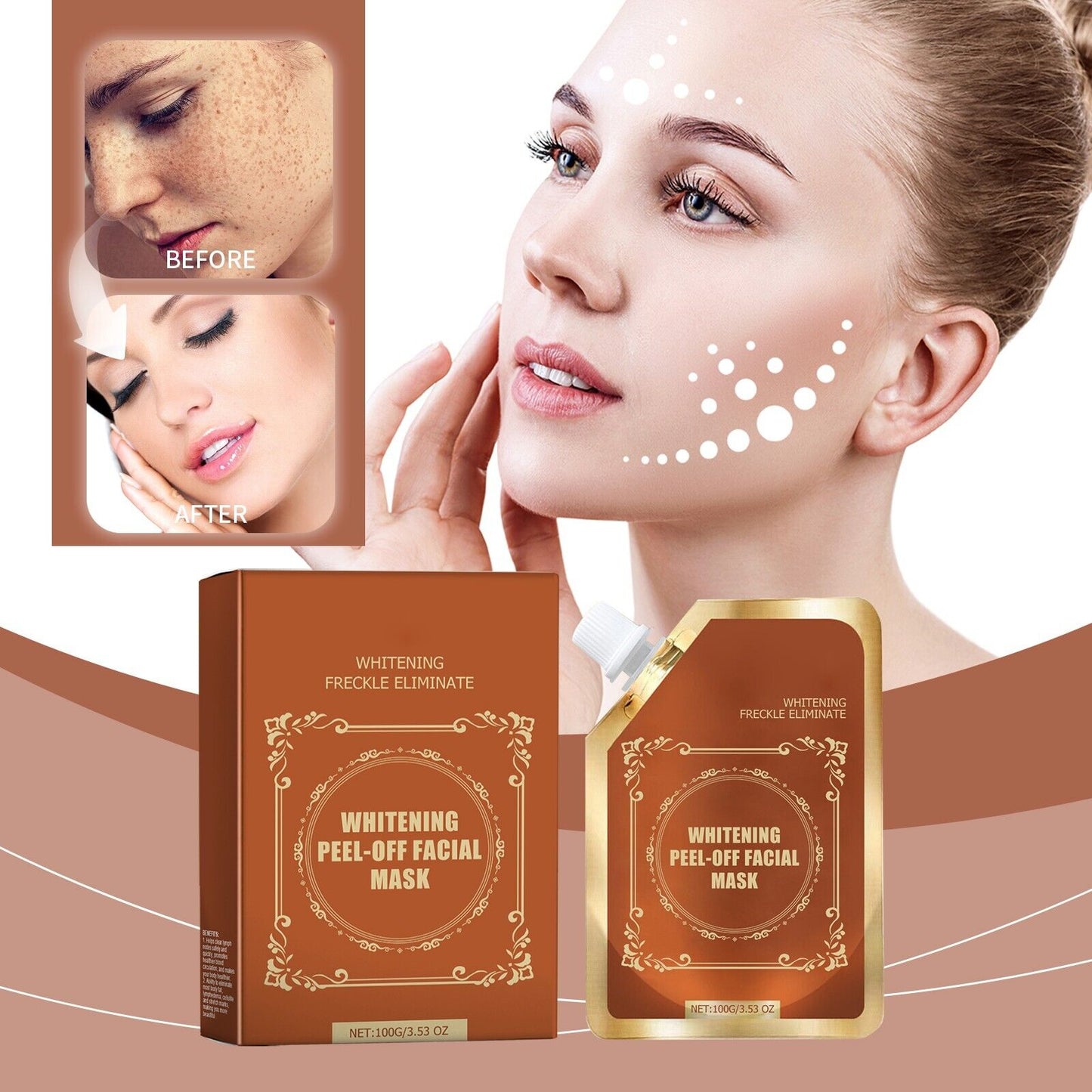 Anti-Blemish Ageing Wrinkle Tear-Off Mask Freckle Removal Sleep Face Beauty Mask