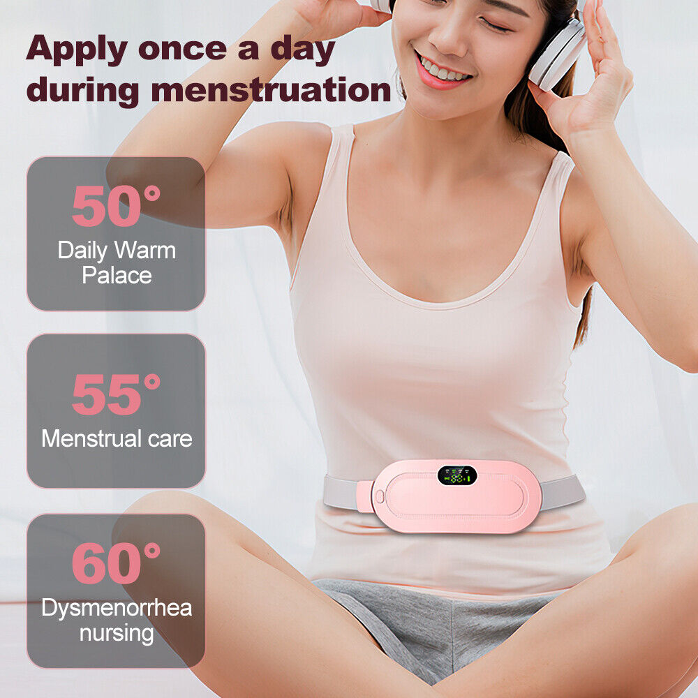 Heating Pad Massage Period Pain Relieve Therapy Menstrual Cramp Electric Belt