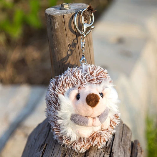 Pendants Plush Keyring Hedgehog Key Chain Auto Animal Keychain Plush Key Chain