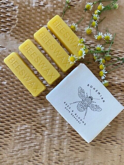 DIRECT from BEEKEEPER - 100% Natural PURE Beeswax - Set of 4 blocks