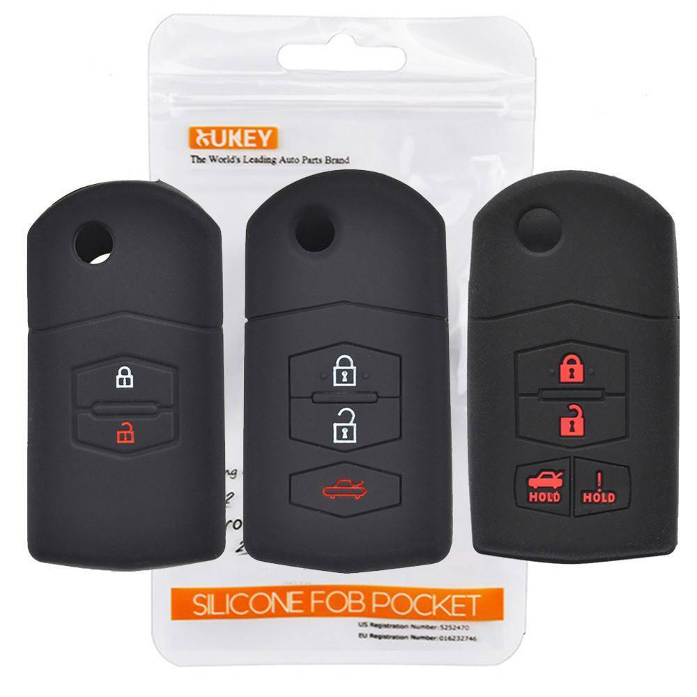 XUKEY Silicone Key Case Remote Fob Cover For Mazda Demio 2 3 5 6 M3 CX-5/CX7 CX9