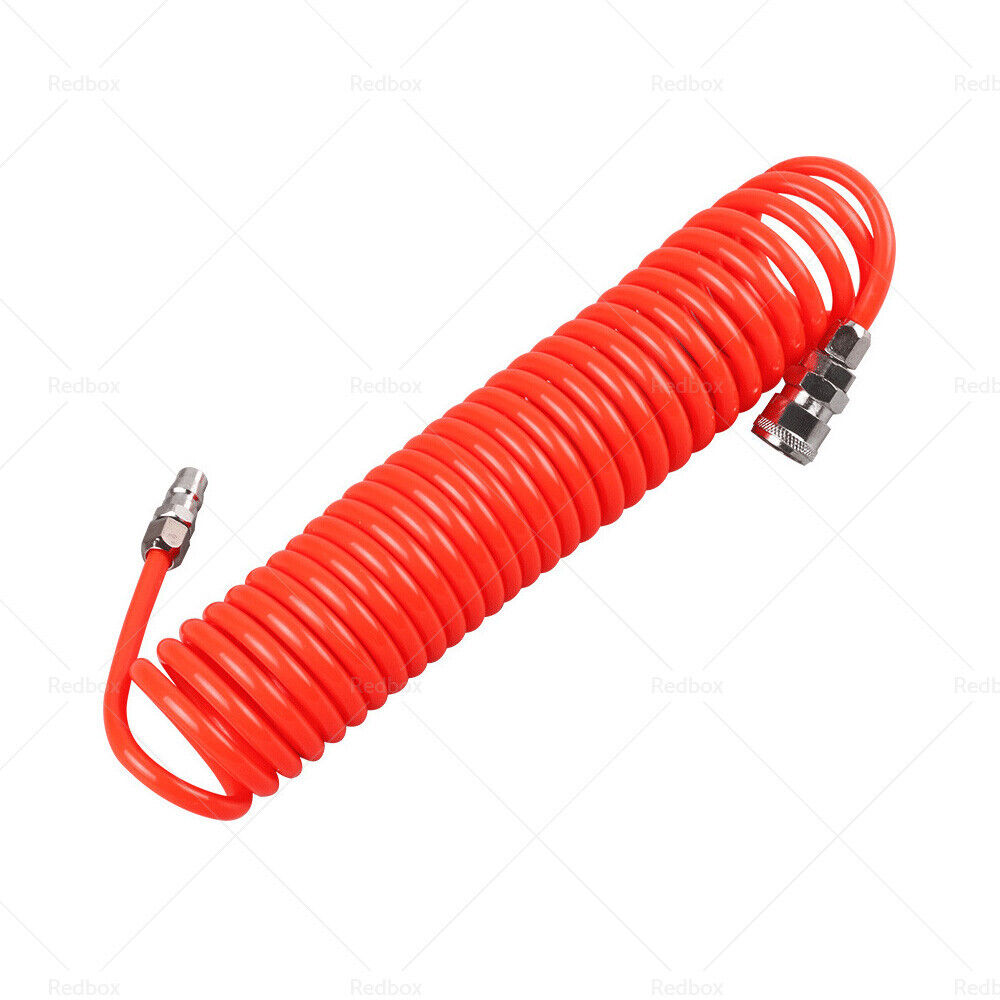 6m Coil Air Compressor Hose Recoil Hose 5mm x 8mm PU with Nitto Style Fittings