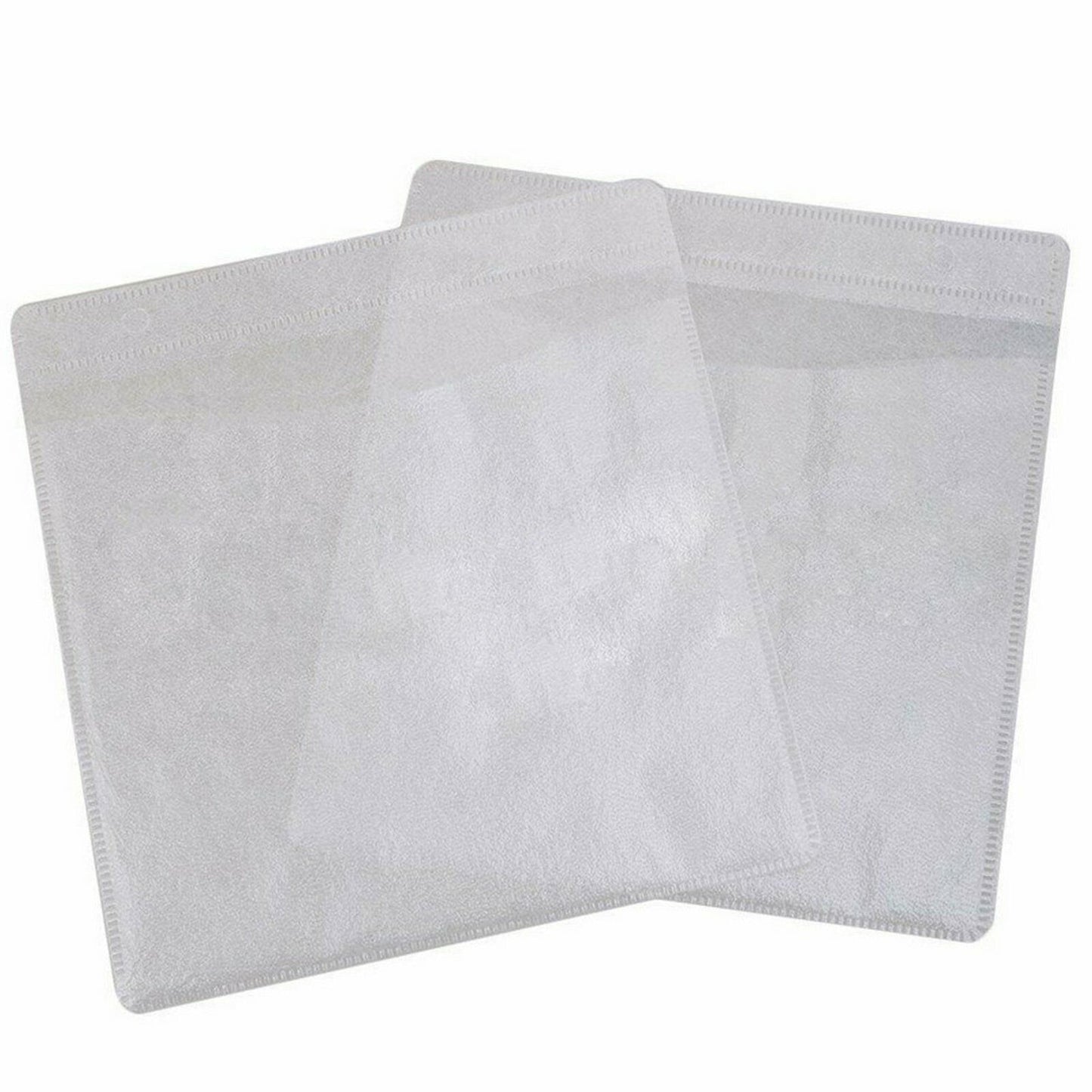 100pcs Premium White CD DVD Double Sided Soft Plastic Sleeves Holds 2 discs