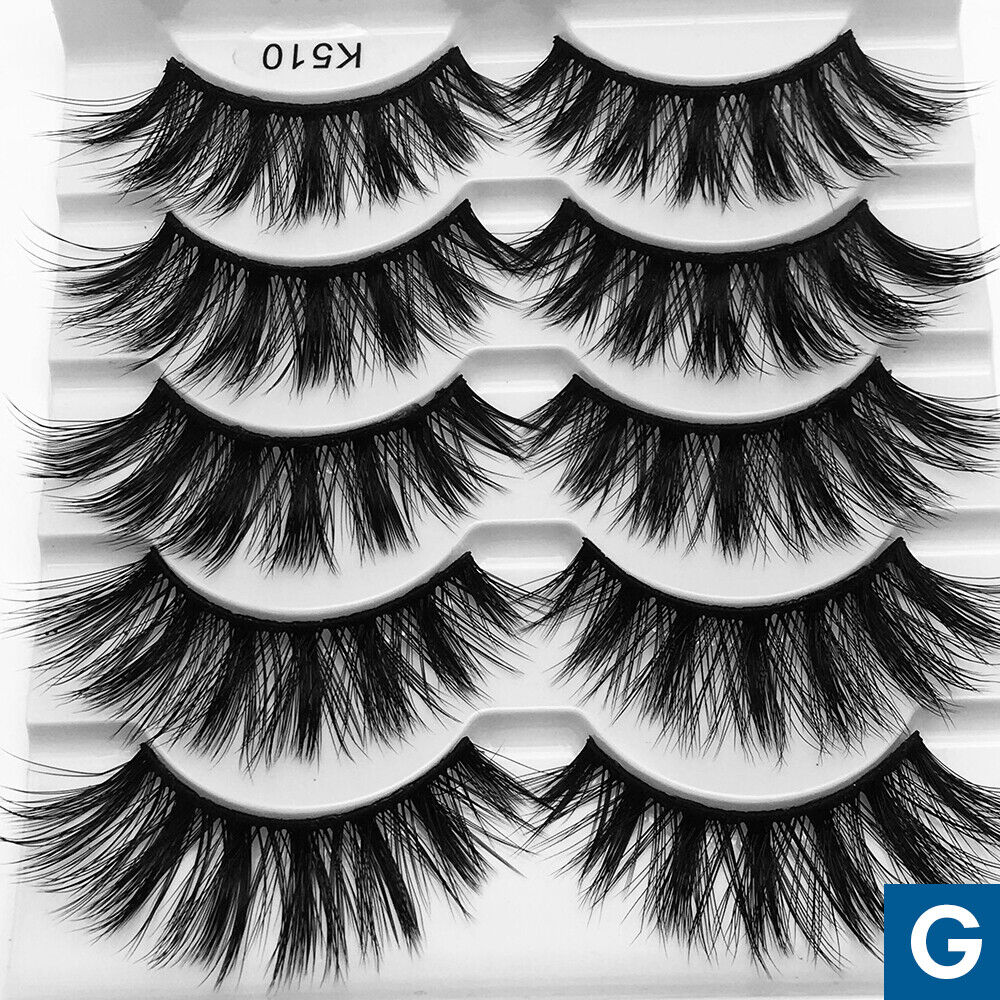 5 Pairs Mink 3D Natural Thick False Fake Eyelashes Eye Lashes Makeup Extension