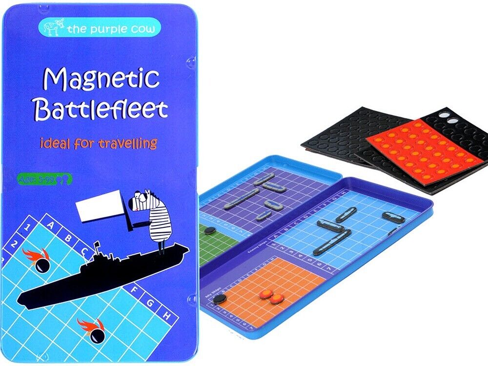 Purple Cow Magnetic Travel Game - Battlefleet