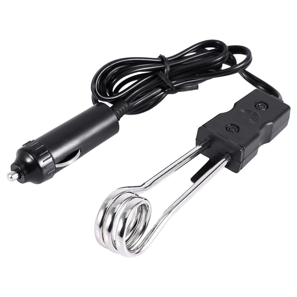 Portable 12V Car Immersion Heater Auto Electric Tea Coffee Water Heater Camping