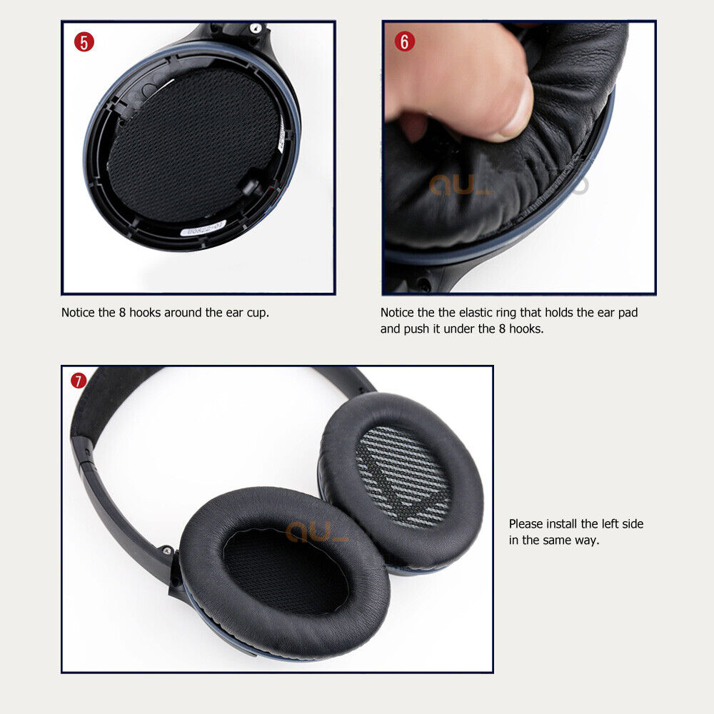 Replacement Ear Pads Cushions for Bose QuietComfort 35 QC35 II QC25 QC15 AE2