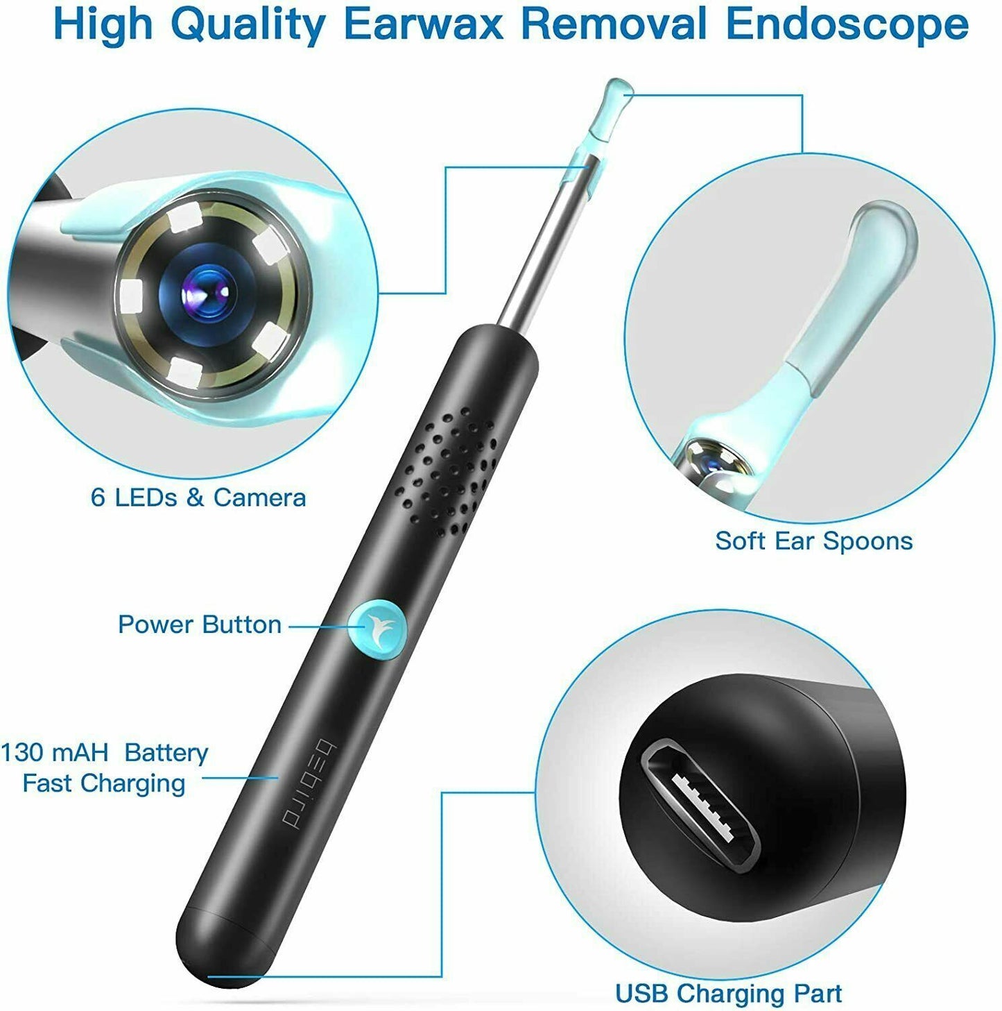 Bebird Ear Wax Removal Ear Camera Cleaning Endoscope Spoon Mini Ear Picker 1080P