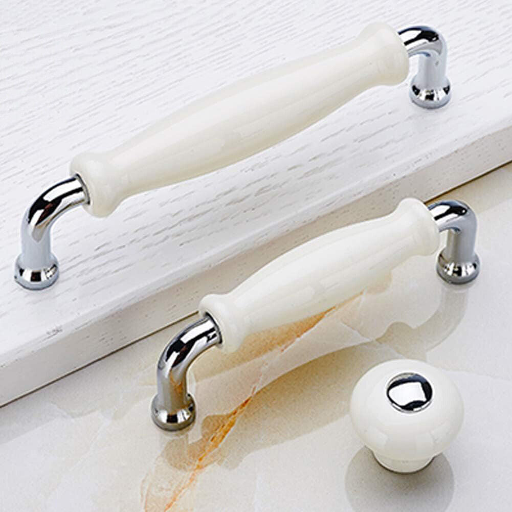 MFYS Ceramic Dresser Pulls White Drawer Pulls Cabinet Pulls Handles