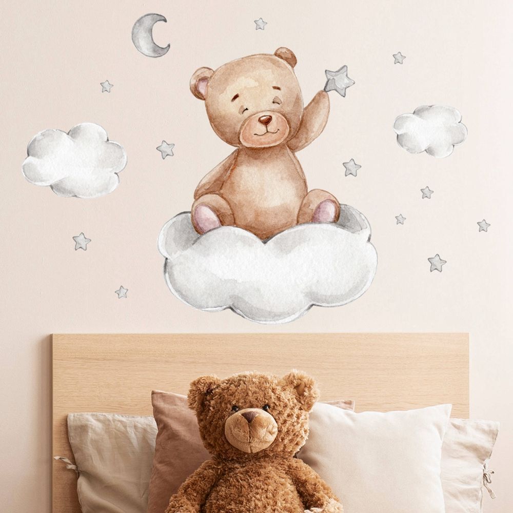 Room Decals Baby Home Decoration Bear Wall Stickers Nursery Sticker Wall Decals