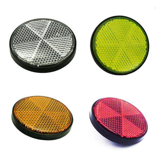 2X Bicycle Bike Round Reflector Safety Night Cycling Reflective Bike Accessories