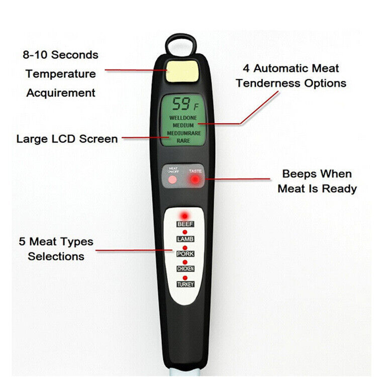 Digital Meat Thermometer Fork Food Thermometer Probe Cooking Temperature Tool