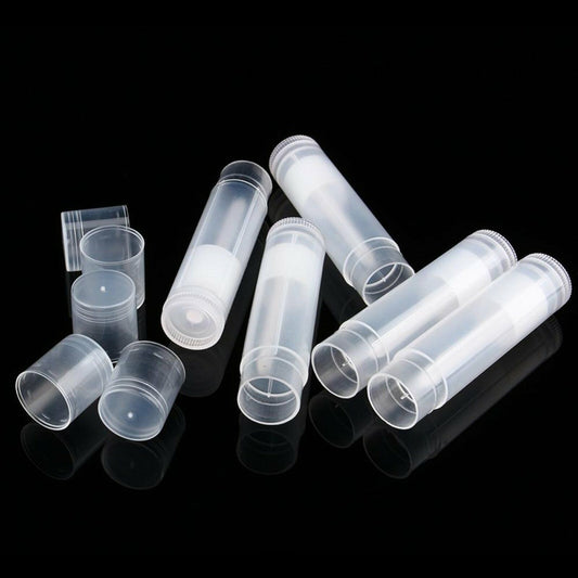 30x Empty lipstick Plastic Lip Balm Container Tubes Caps 5g DIY Balm T