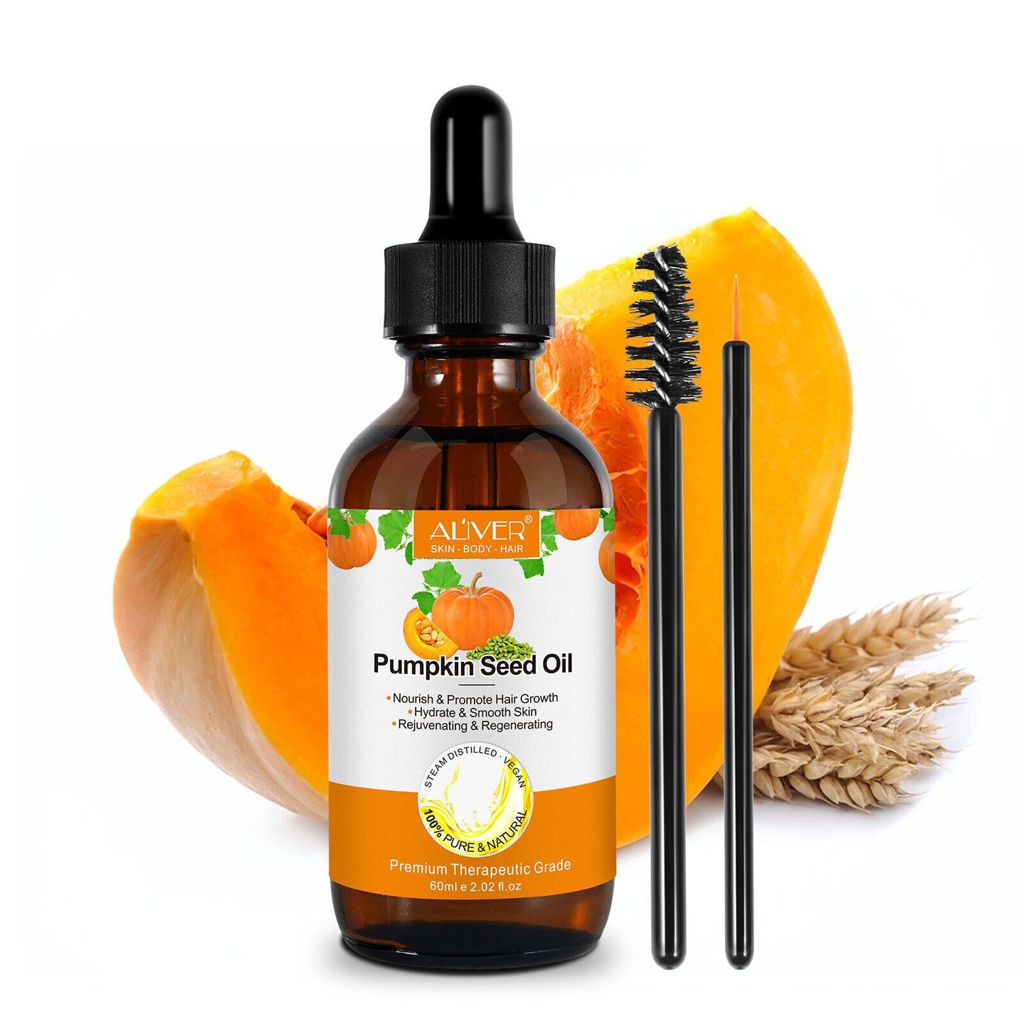 Natural Pumpkin Seed Oil Pure Hair Skin Care Treatment Growth Scalp Moisturizer