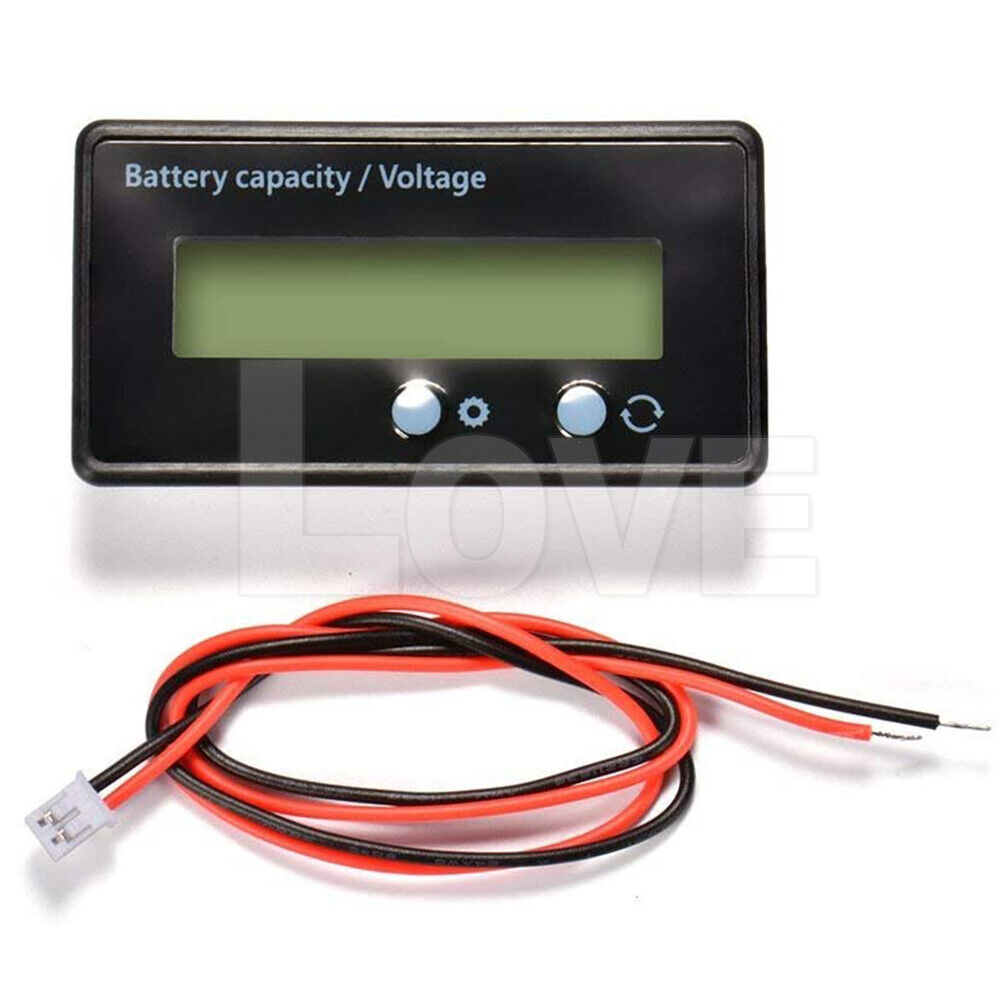 LCD 12V 24V 36V 48V Battery Status Voltage Voltmeter Monitor Meter Caravan NEW