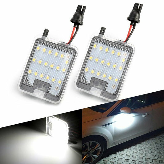 2x For Ford C-Max Focus Kuga Mondeo AUXITO 2* LED Side Under Mirror Puddle Light