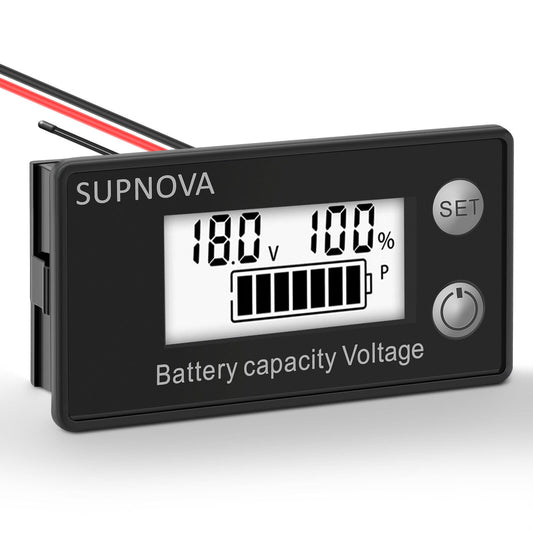 Battery Capacity Indicator Monitor Voltmeter Lithium Voltage Meter Tester Gauge