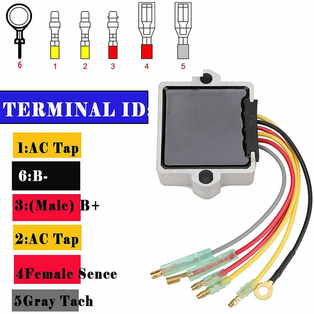 RECTIFIER VOLTAGE REGULATOR For MERCURY MARINER Outboard 6 Wire 815279-3 883072T