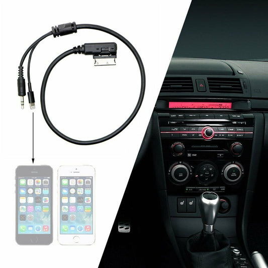 For Audi MMI Music Interface AUX Cable Cord 8 Pin Charging iPod iPhone