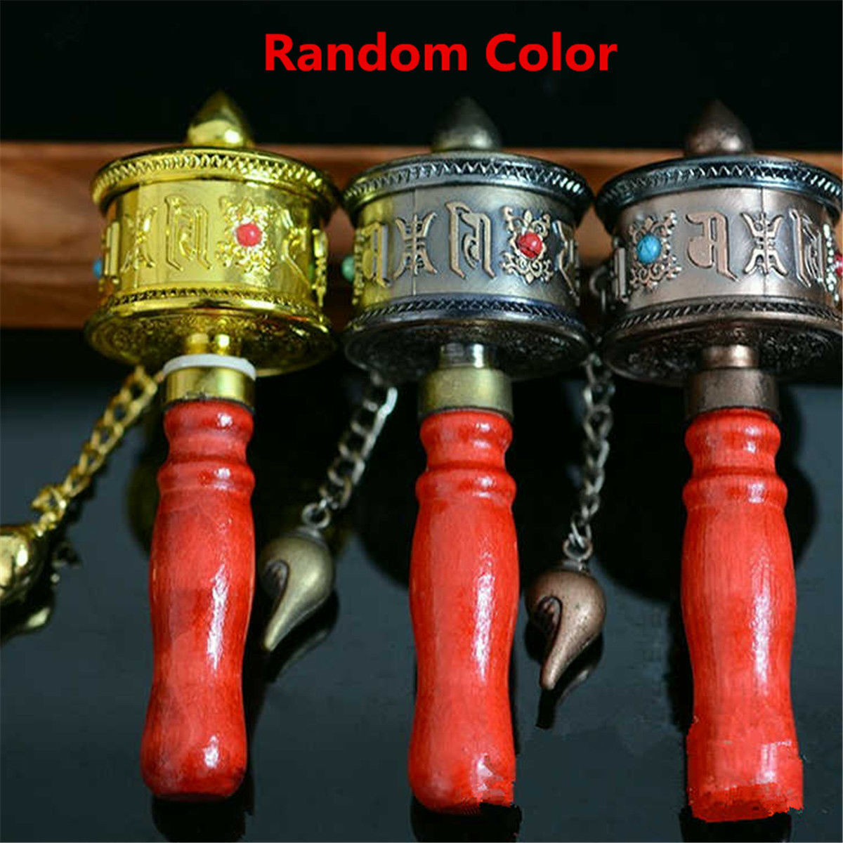 Rotating Hand Prayer Wheel Tibetan Buddhist Mantra Om Mani Hum Tibetan Nepal