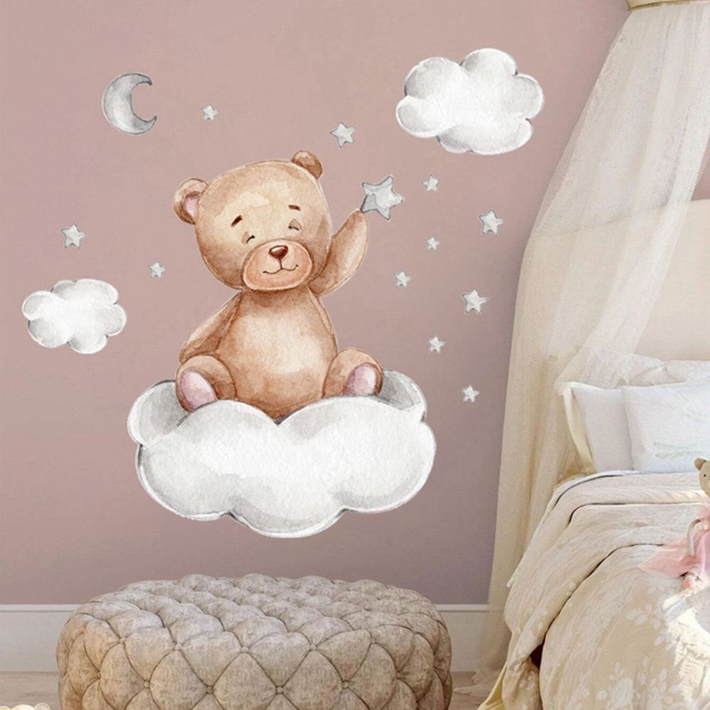 Room Decals Baby Home Decoration Bear Wall Stickers Nursery Sticker Wall Decals