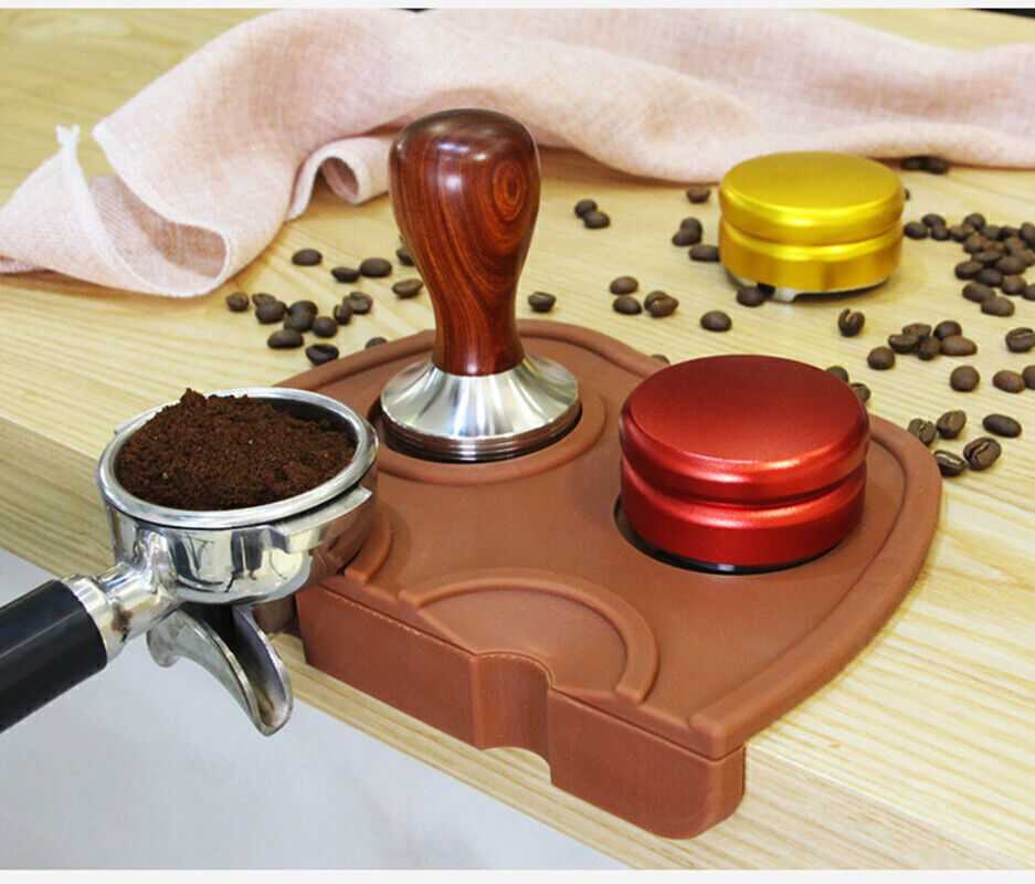 Silicone Espresso Corner Tampering Mat Coffee Tamper Station Anti-Slip Tamp Pad