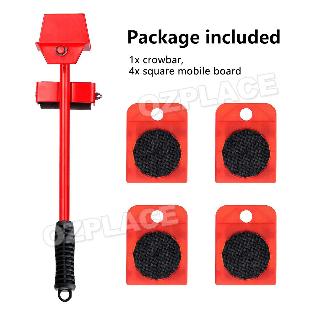 Heavy Furniture Moving Lifter Roller Move Tool Set Wheel Mover Sliders Kit