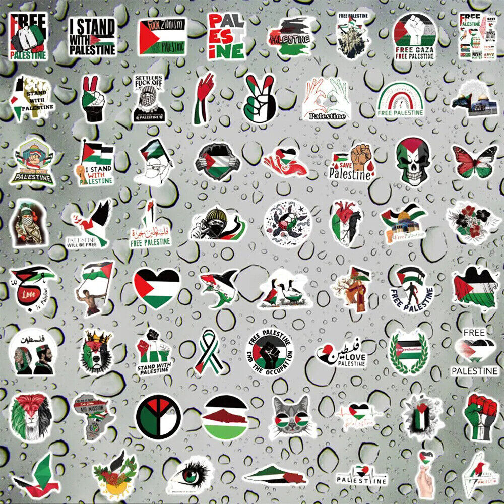 60PCS Palestine Sticker Waterproof Vinyl Cool Decals Decor Phone Laptop DIY