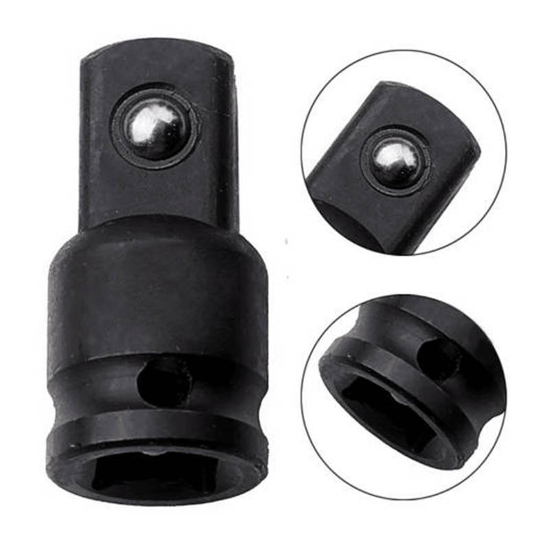 3/8" to 1/2" Drive Socket Reducer Air Impact Heavy Duty Ratchet Adapter Black