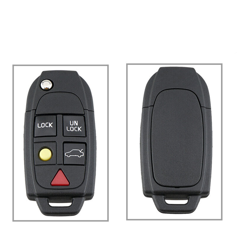 5 Button Suitable for Volvo XC90 V70 XC70 S60 S80 Flip Remote Key Shell Case Fob