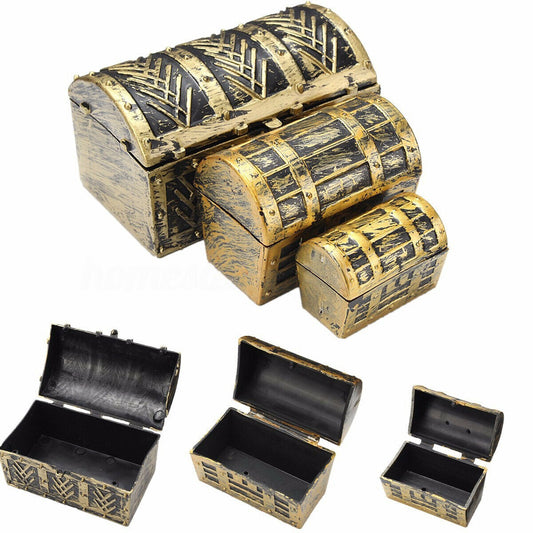 3 Size Pirate Jewelry Storage Box Case Holder Vintage Mini Treasure Chest Gift