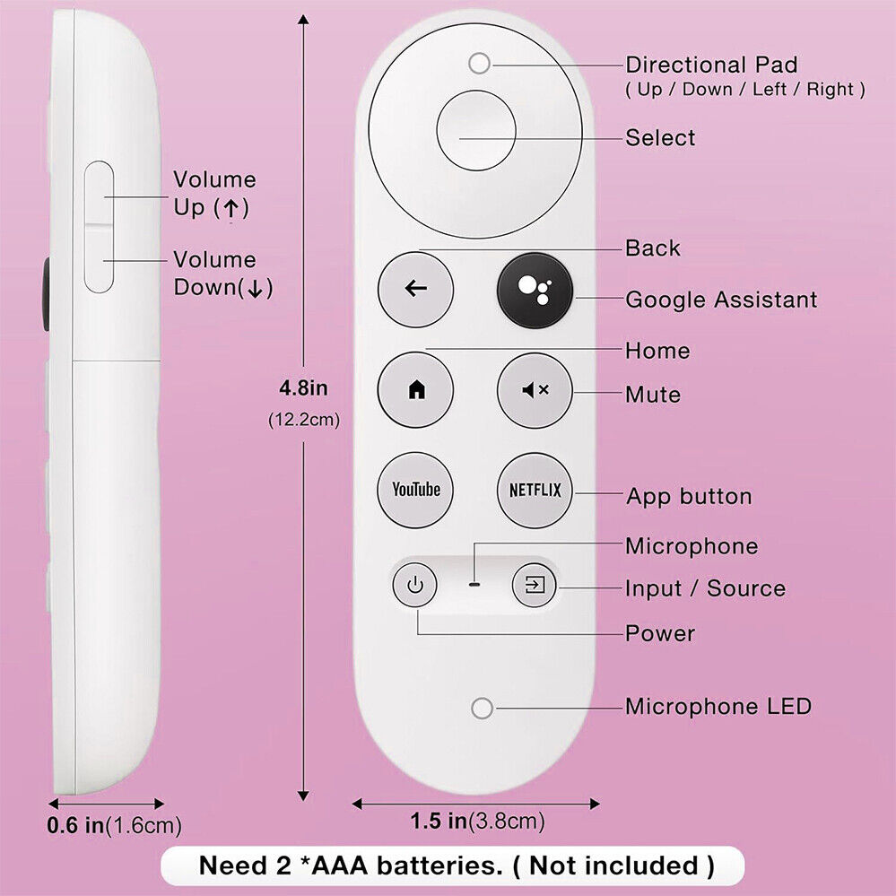 New Replacement For Chromecast With Google TV Voice Bluetooth Remote Control IR