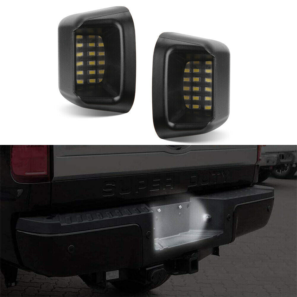 2x LED License Plate Light Replacement For Nissan Navara D40 Rear Bumper Lamp