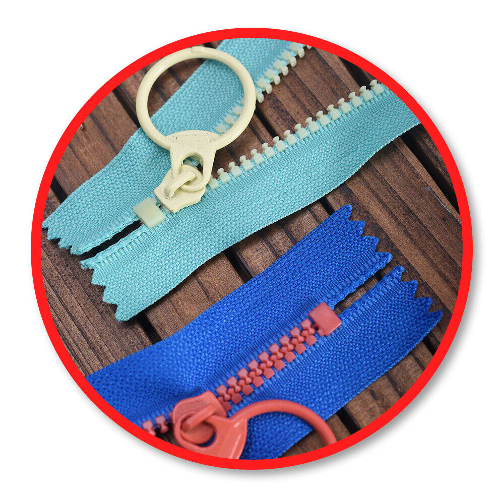 10pcs Nylon Zippers Sewing Tool Edge Puller Zip Tailor Zipper Mixed Color DIY 15cm