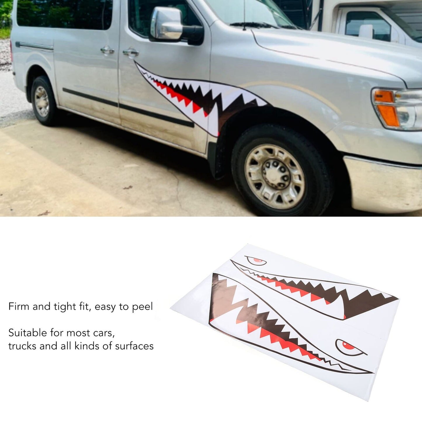 Mouth Teeth Decal Mouth Teeth Decal Lightweight Car Exterior Side Door