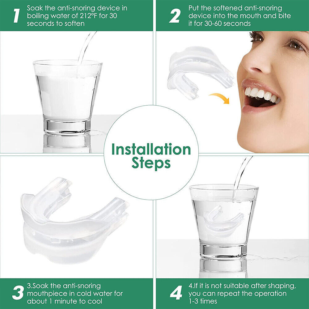 Snore Stopper Plus Anti-Snoring Mouthpiece Device Guard Sleep Apnoea Aid Tool ^