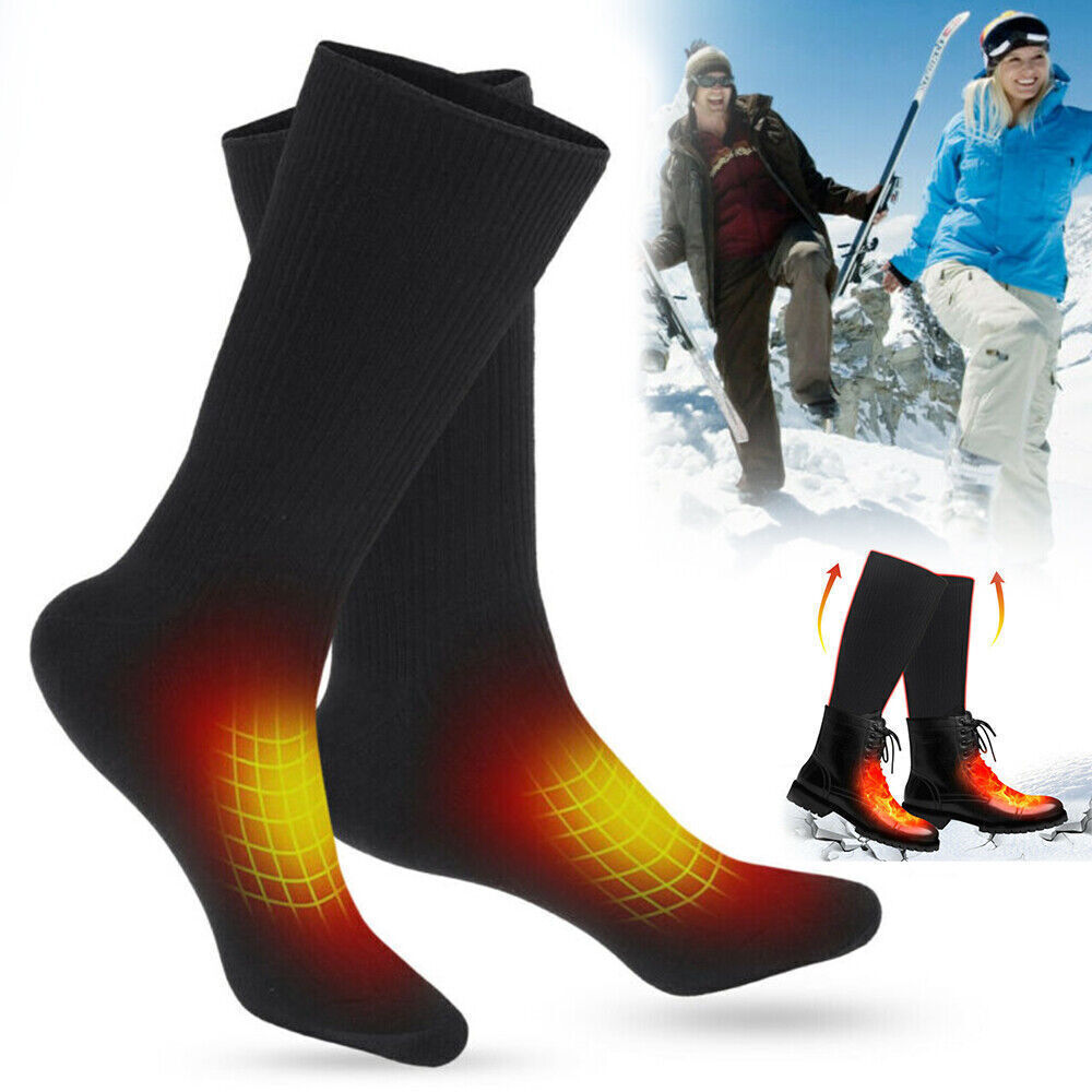 Unisex Electric Heated Boots Socks Battery Operated Warm Thermal Stockings New