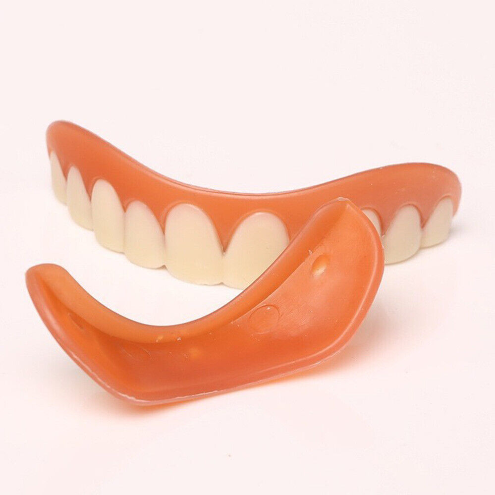 Snap On Bottom&TOP Dentures Smile Veneer False Teeth Fake Tooth Veneers Dental