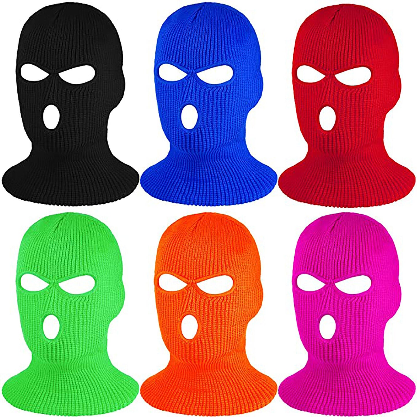 New 3 Hole Full Face Ski Mask Winter Cap Balaclava Hood Beanie Warm Tactical Hat