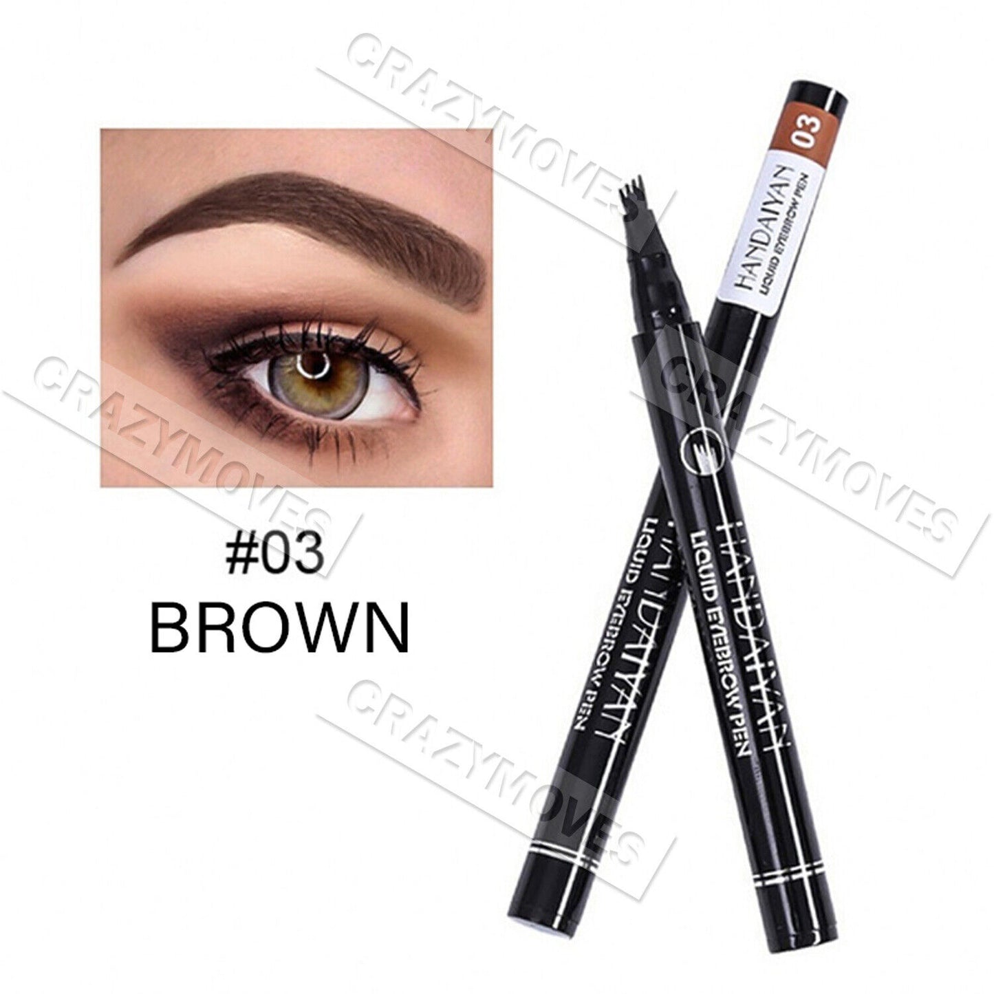 New Microblading Tattoo Eyebrow Ink Pen Eye Brow Pencil Brow Enhancer Stencil