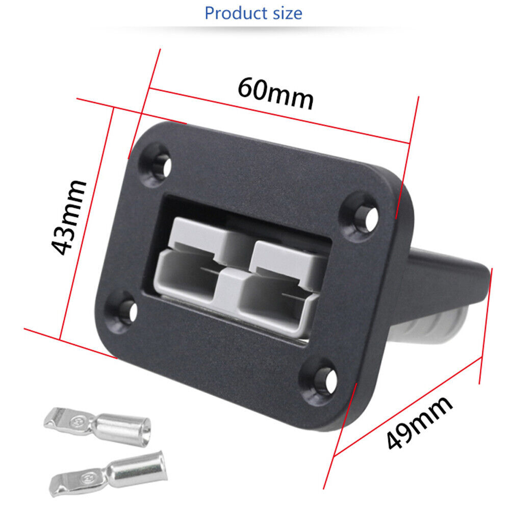 2set Anderson Plug Flush Mount 50Amp Mounting Bracket Panel Cover for Caravan