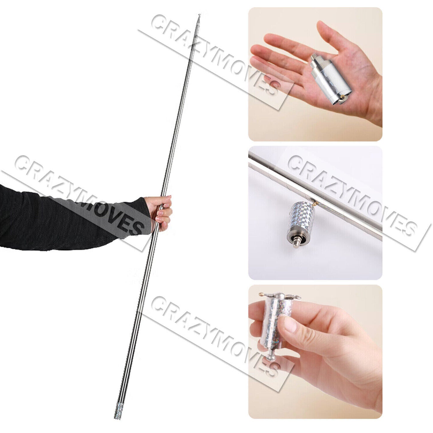 1.5M Portable Magic Pocket Metal Stick Arts Telescopic Rod Wand Trick VIC