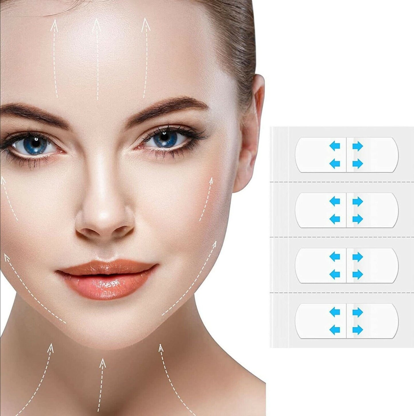 40PCS Invisible Face Neck Chin Eye Lift Facelift Sticker V Shape Tapes