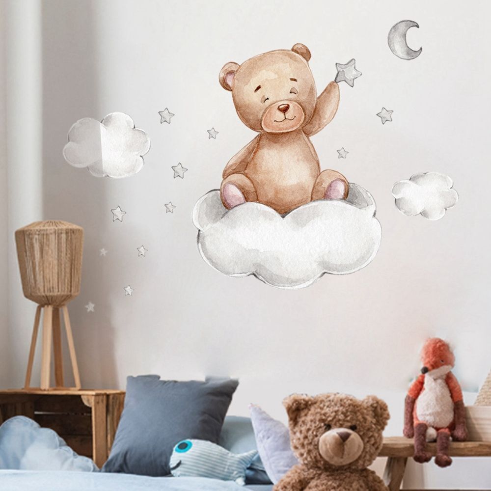 Room Decals Baby Home Decoration Bear Wall Stickers Nursery Sticker Wall Decals