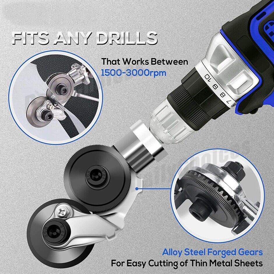 Safe and Durable Electric Drill Plate Cutter Attachment Electric Drill Shears