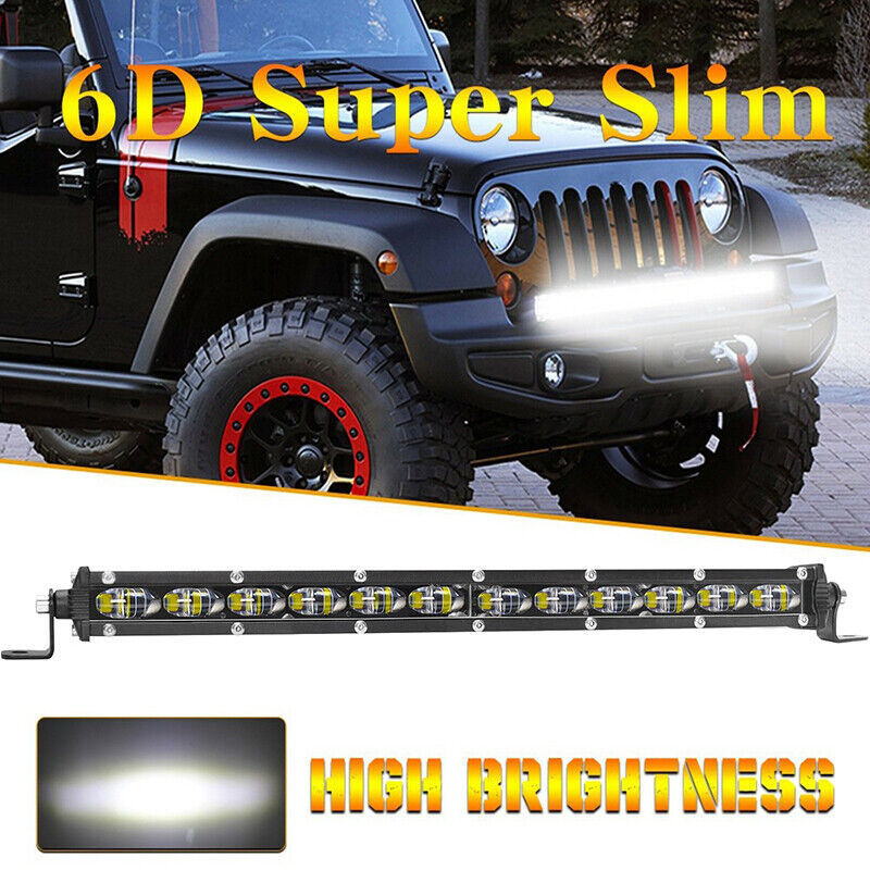 Single Row 8"inch LED Light Bar Combo Spot Flood OffRoad SUV Boat ATV Truck 4WD