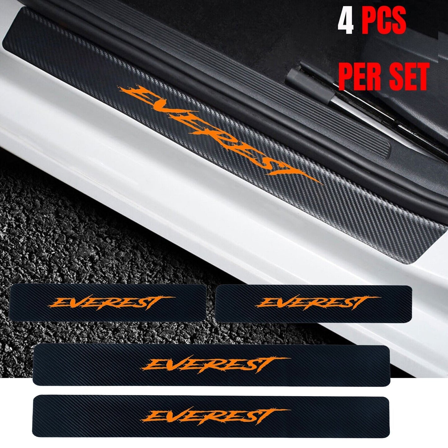 For Ford Everest Car Door Plate Sill Scuff Anti Scratch Decal Sticker Protector