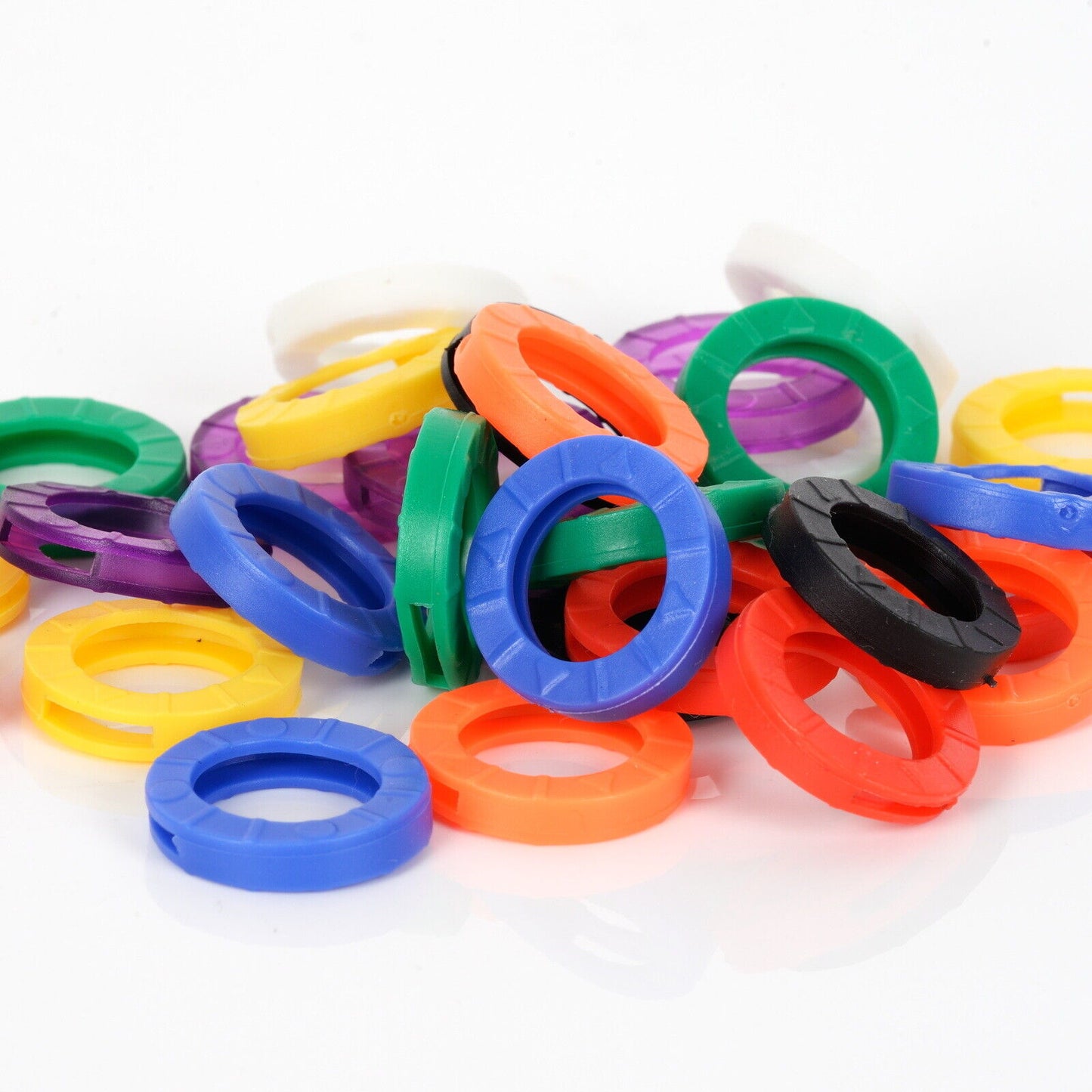 32X Key Indicate Cover Silicone Ring Cap Flexible Elastic Indicator Keyring Case